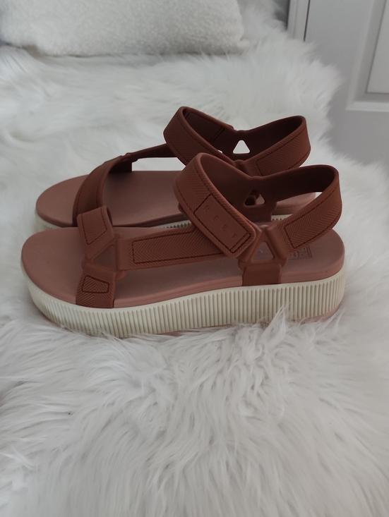 Reef Shoes - Reef Women's Platform Sandals in Rust Brown with Cream Sole